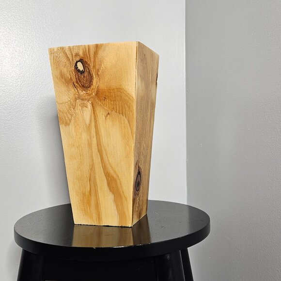 Natural Wood Accent Vase - Picture 4 of 5
